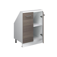 Vicco Mobile sottotetto Grigio prezioso/bianco con 2 porte