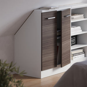 Vicco Mobile sottotetto Grigio prezioso/bianco con 2 porte