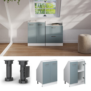 Vicco Mobile sottotetto Blu-grigio/bianco con 2 porte