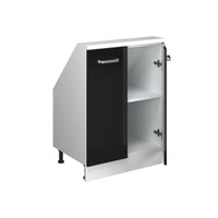 Vicco Mobile sottotetto Rovere nero lucido/bianco con 2 porte