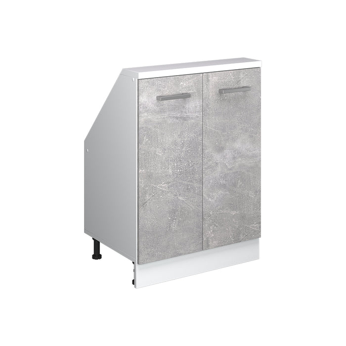 Vicco Mobile sottotetto Cemento/Bianco con 2 porte