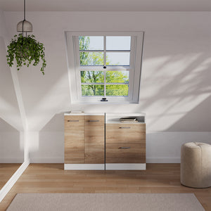 Vicco Mobile sottotetto Sonoma/Bianco con 2 porte