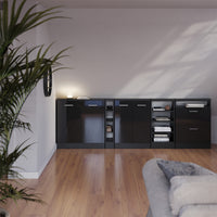 Vicco Mobile sottotetto Antracite lucido/antracite con 2 porte