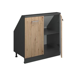 Vicco Mobile sottotetto Rovere artigianale/antracite con 2 porte