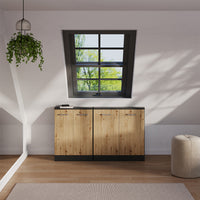 Vicco Mobile sottotetto Rovere artigianale/antracite con 2 porte