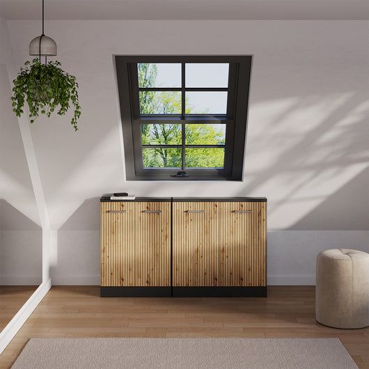 Vicco Mobile sottotetto Rovere artigianale/antracite con 2 porte