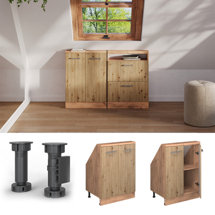 Vicco Mobile sottotetto Rovere artigianale/rovere Goldkraft con 2 porte