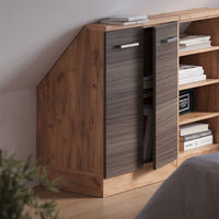 Vicco Mobile sottotetto Grigio nobile/rovere dorato con 2 porte