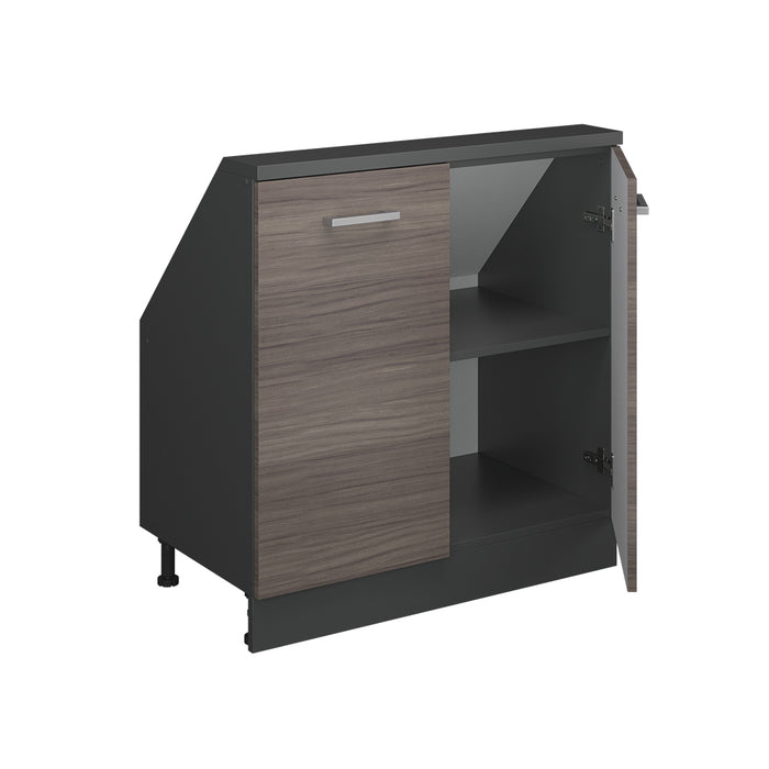 Vicco Mobile sottotetto Grigio nobile/antracite con 2 porte