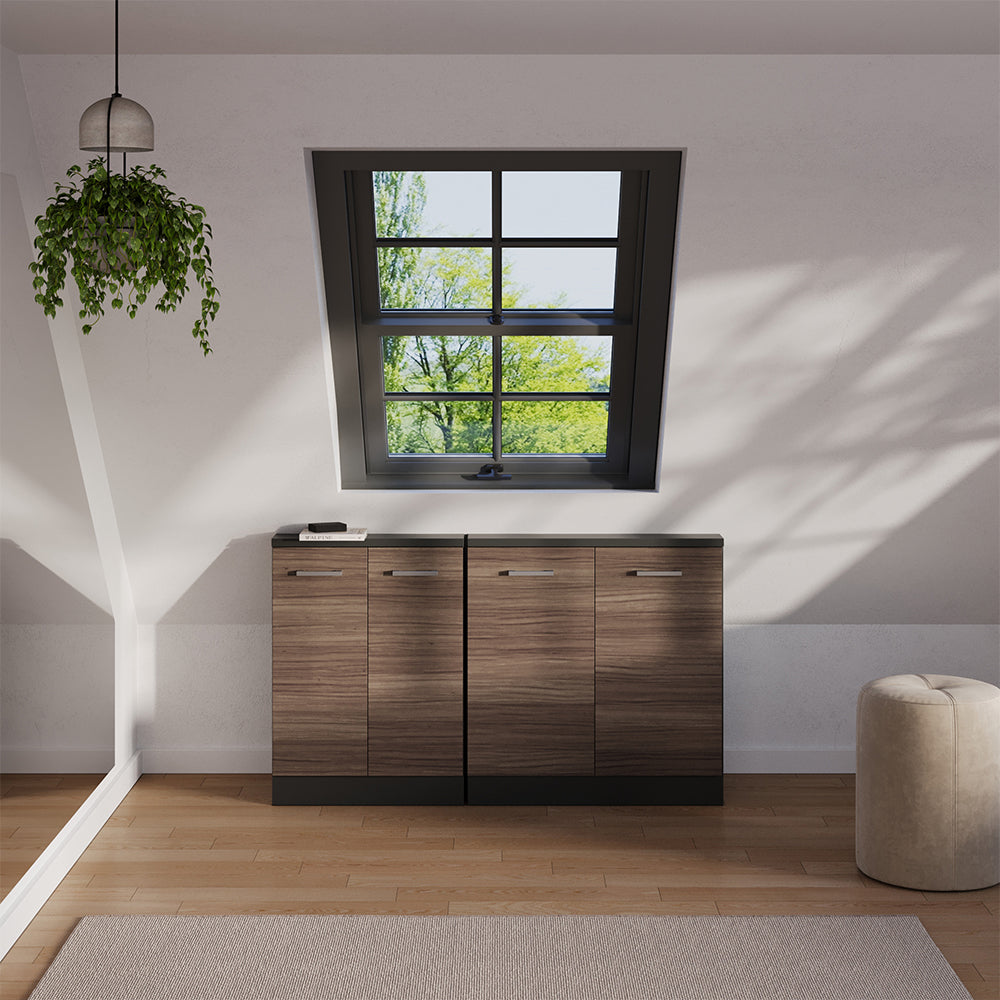 Vicco Mobile sottotetto Grigio nobile/antracite con 2 porte