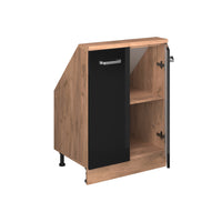 Vicco Mobile cucina sottotetto Rovere nero/oro lucido 60 cm con 2 porte