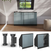 Vicco Mobile sottotetto Blu-grigio/antracite con 2 porte