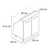 Vicco Mobile sottotetto Rovere artigianale/rovere Goldkraft con 2 porte