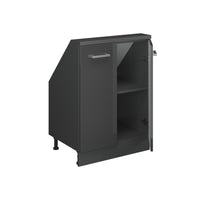 Vicco Mobile cucina sottotetto Antracite lucido/antracite 60 cm con 2 porte