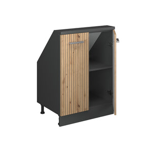 Vicco Mobile sottotetto Rovere artigianale/antracite con 2 porte