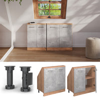 Vicco Mobile sottotetto Calcestruzzo/quercia dorata con 2 porte