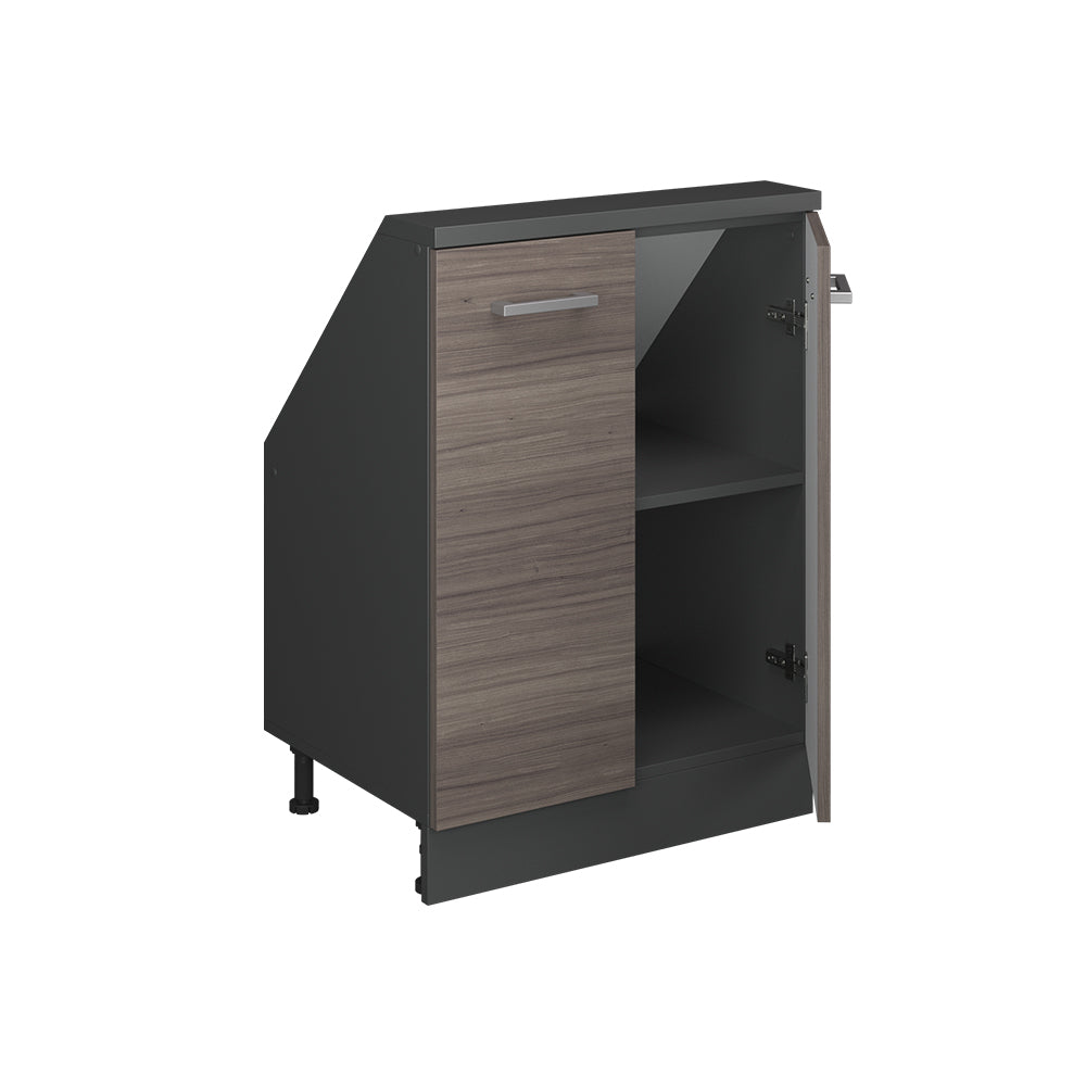 Vicco Mobile cucina sottotetto Grigio nobile/antracite 60 cm con 2 porte