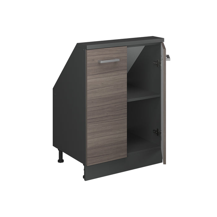 Vicco Mobile cucina sottotetto Grigio nobile/antracite 60 cm con 2 porte