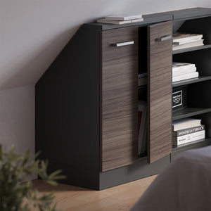 Vicco Mobile sottotetto Grigio nobile/antracite con 2 porte