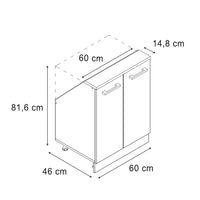 Vicco Mobile cucina sottotetto Sonoma/antracite 60 cm con 2 porte