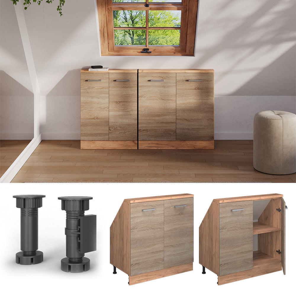 Vicco Mobile sottotetto Rovere Sonoma/Goldkraft con 2 porte