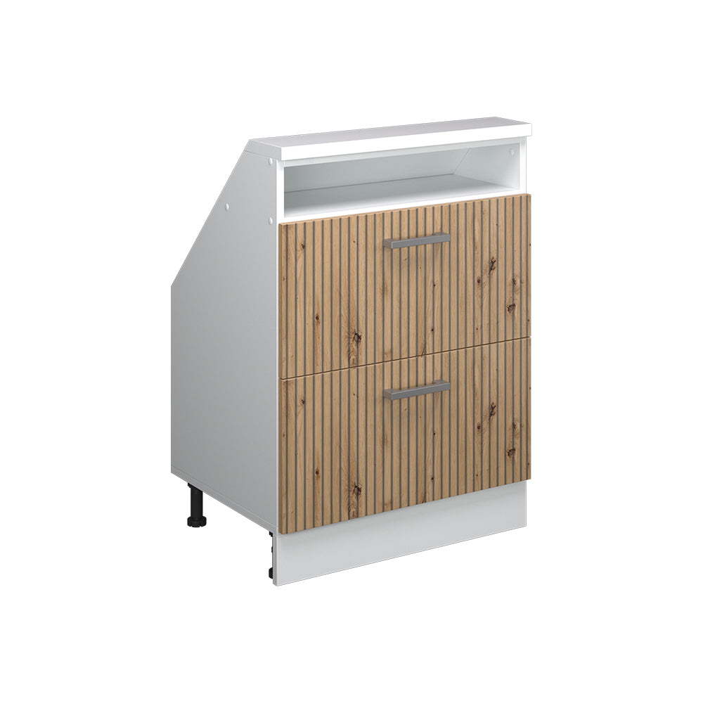 Vicco Mobile sottotetto Rovere artigianale/bianco con 2 cassetti