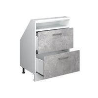 Vicco Mobile sottotetto Cemento/Bianco con 2 cassetti