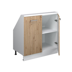 Vicco Mobile sottotetto Rovere artigianale/bianco con 2 porte