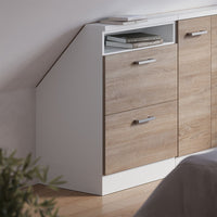 Vicco Mobile sottotetto Sonoma/Bianco con 2 cassetti