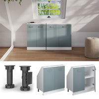 Vicco Mobile sottotetto Blu-grigio/bianco con 2 porte