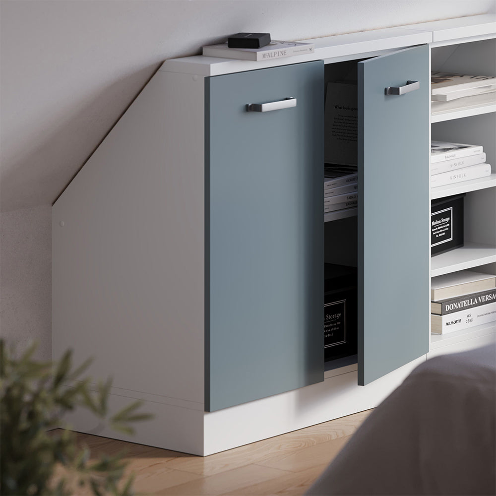 Vicco Mobile sottotetto Blu-grigio/bianco con 2 porte