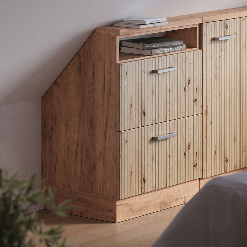 Vicco Mobile sottotetto Rovere artigianale/rovere Goldkraft con 2 cassetti