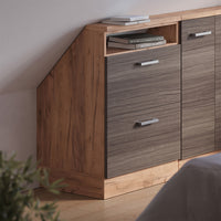 Vicco Mobile sottotetto Grigio nobile/rovere dorato con 2 cassetti