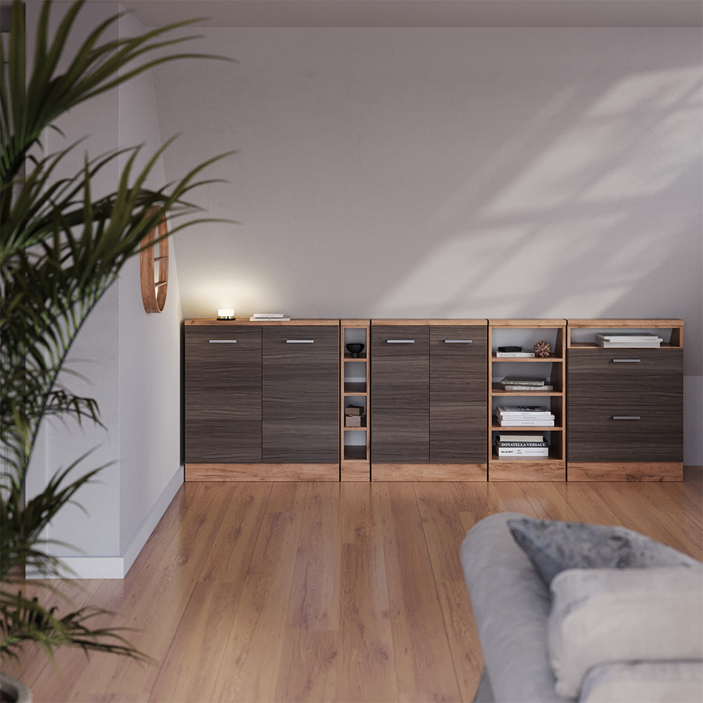 Vicco Mobile sottotetto Grigio nobile/rovere dorato con 2 cassetti