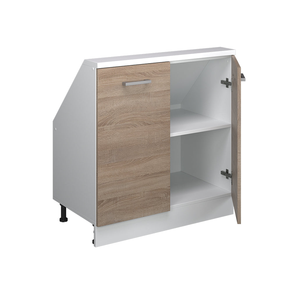 Vicco Mobile sottotetto Sonoma/Bianco con 2 porte