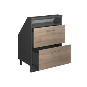 Vicco Mobile sottotetto Sonoma/antracite con 2 cassetti