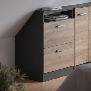 Vicco Mobile sottotetto Sonoma/antracite con 2 cassetti