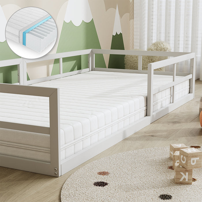 Vitalispa Letto per bambini Bianco 90x200 con materasso