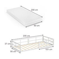 Vitalispa Letto per bambini Bianco 90x200 con materasso