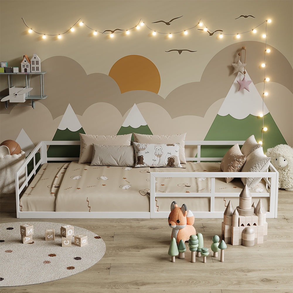 Vitalispa Letto per bambini Bianco 120x200 con materasso