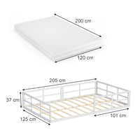 Vitalispa Letto per bambini Bianco 120x200 con materasso