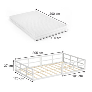 Vitalispa Letto per bambini Bianco 120x200 con materasso
