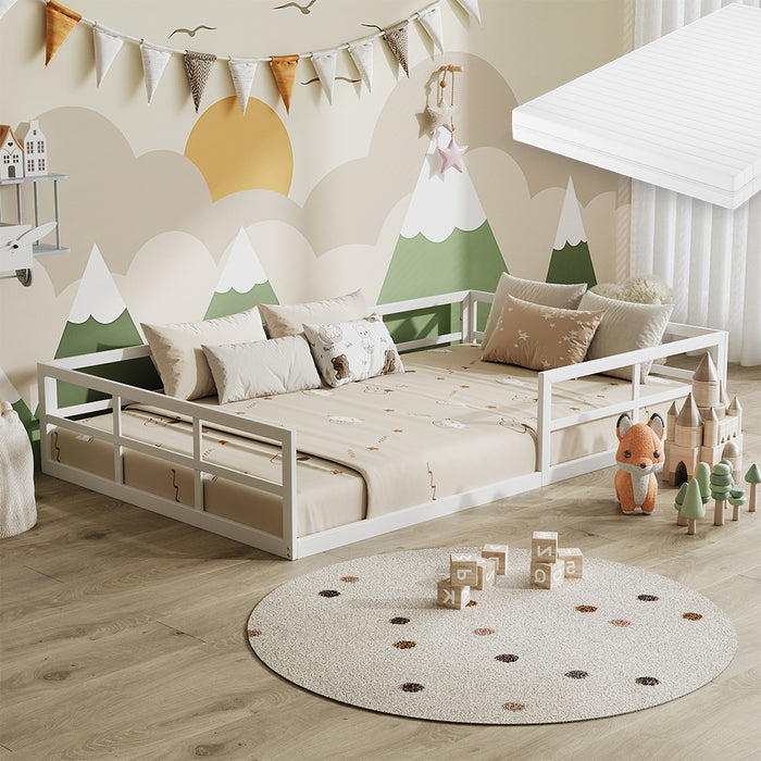 Vitalispa Letto per bambini Bianco 120x200 con materasso