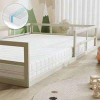 Vitalispa Letto per bambini Grigio 120x200 con materasso