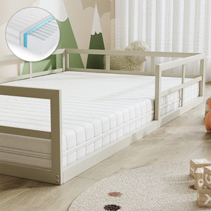 Vitalispa Letto per bambini Grigio 120x200 con materasso