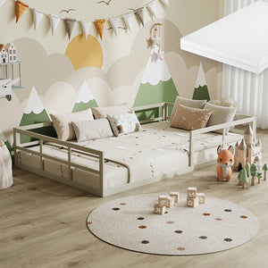 Vitalispa Letto per bambini Grigio 120x200 con materasso