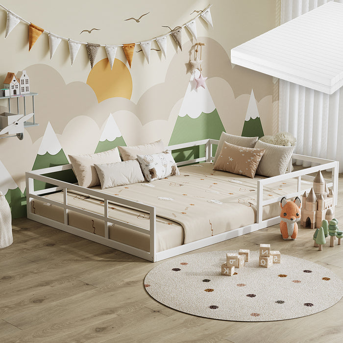 Vitalispa Letto per bambini Bianco 140x200 con materasso