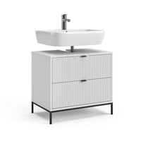 Vicco Mobile sottolavabo per bagno Bianco 70 x 63 cm Con 2 cassetti estraibili