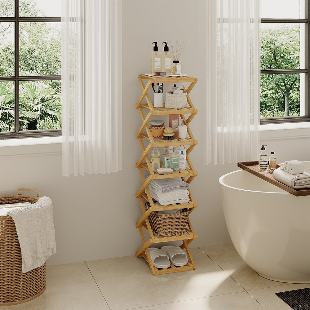 Vicco Scarpiera Bambù 26 x 100.5 cm con 7 scomparti