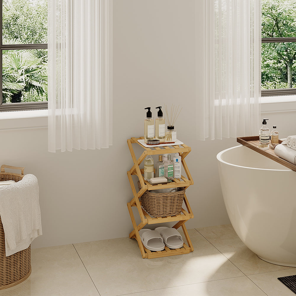 Vicco Scarpiera Bambù 26 x 52 cm con 4 scomparti